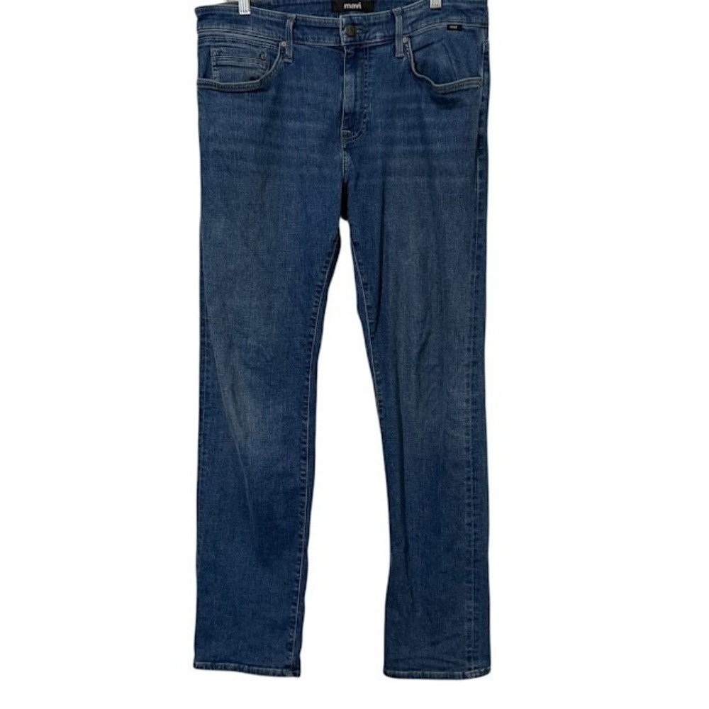 Mavi Zach Straight Leg Mid Wash Stretch Jeans Mens 33 x 32